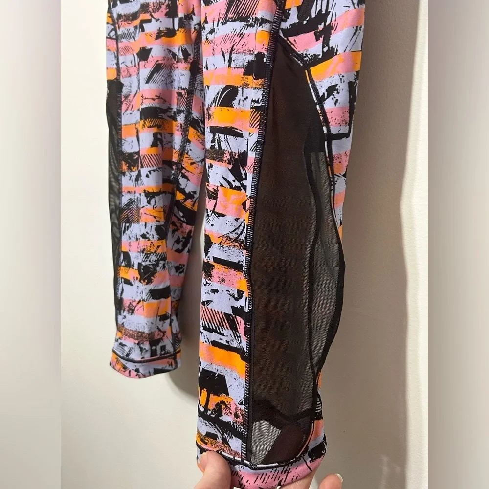Lululemon Sun Runner Crop Inversion Multi Color Cropped Leggings